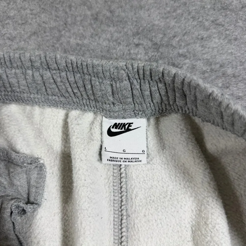 Nike Club Fleece Cargo Joggers Mens L Gray Sweatpants Training Athletic Casual